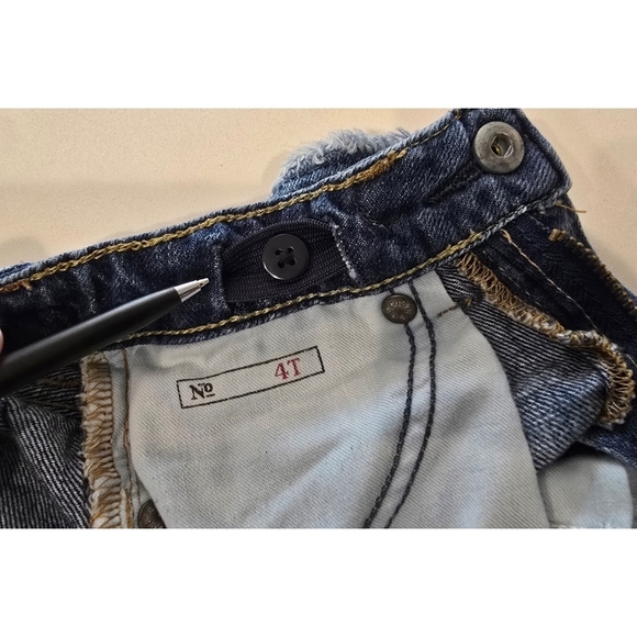 Polo Ralph Lauren Girls Distressed Patchwork Denim Shorts - Size 4T - Picture 8 of 8